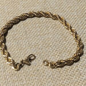 Vintage Monet Gold-Tone Rope Chain Bracelet